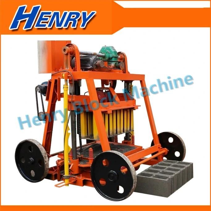 Qmy4-45 Mobile Fly Ash Cement Hollow Block Making Machine Egg Layer Brick Machine