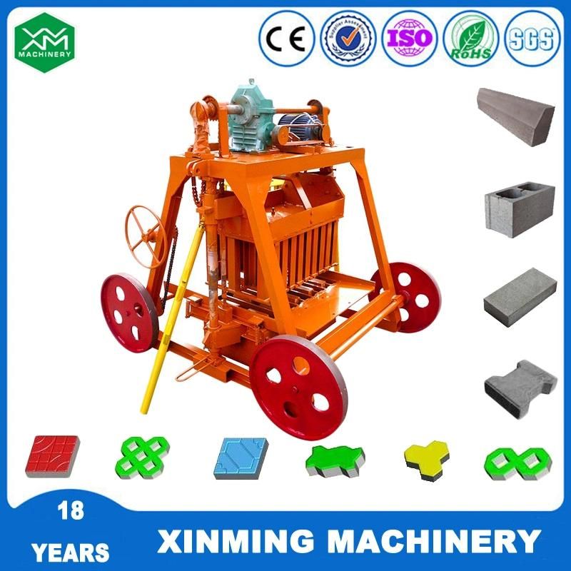 The New Manual Egg-Laying Concrete Stone Brick-Making Machine Can Move Without Supporting Plate