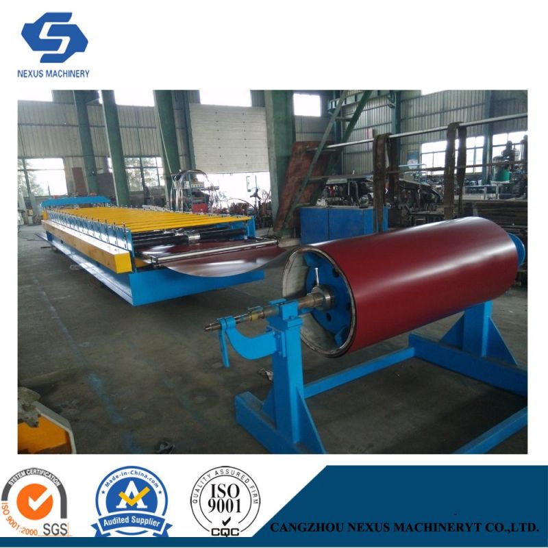 Corrugated Iron Roofing Sheet Roll Forming Making Machine for Canada Customer