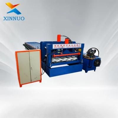 Xinnuo 828 Servo Motor High Speed Glazed Color Roof Tile Forming Machine