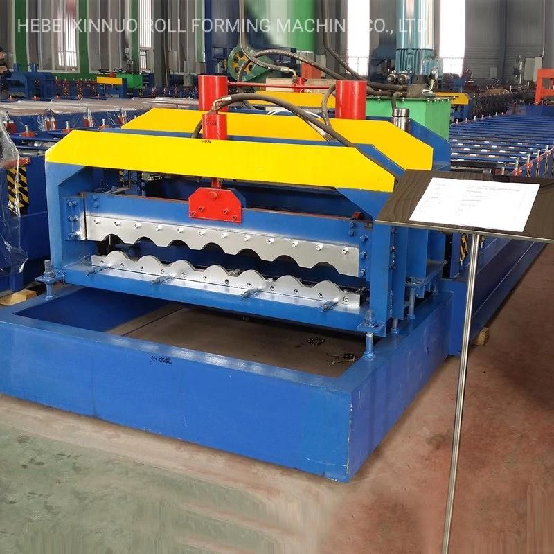 Xn-950 Color Steel Aluzinc Glazed Tile Roof Sheets Roll Forming Machine Xinnuo Building Material Machinery