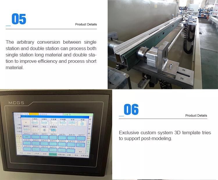 CNC 800 Aluminum Profile CNC Milling Machine Doors and Windows