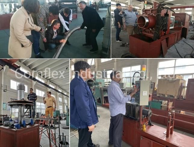 DN50-300 Automatic Hydraulic Steel Corrugated Flexible Metal Pipe Hose Making Machine