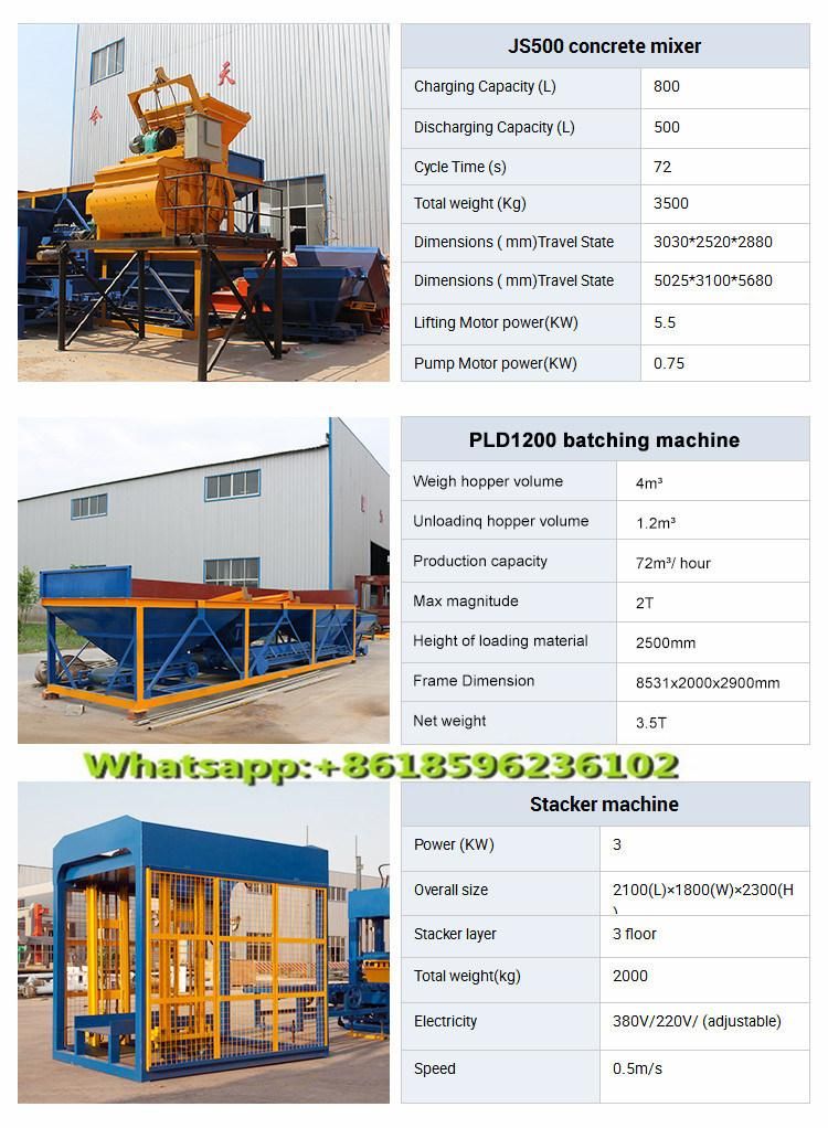 Qt5-15 Automatic Fly Ash Brick Machine Cement Production Line