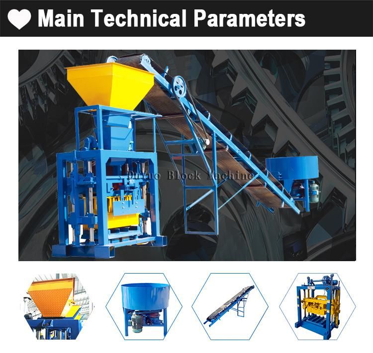 Construction Machinery Production Line Cement Brick Machine Qt40-1 Full Automatic Concrete Interlock Paving Curbstone Hollow Block Making Machine