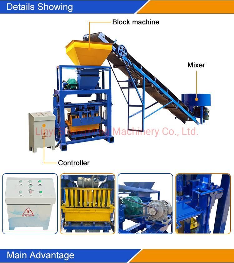 Small Type Semi-Auto Cement Concrete Hollow Block Machine