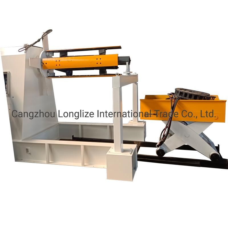 Hydraulic Decoiler with Coil Car and Pressing Arm for 8t Capacity