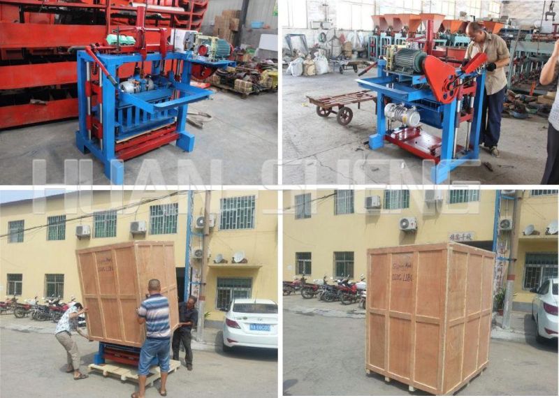 Semi Auto Qt4-24 Interlocking Cement Concrete Hollow Block Machine