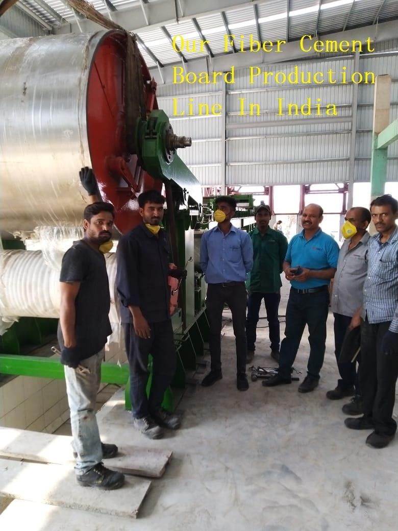 Worker Assistance and Explanation During Installation Fibre Cement Sheet Equipment