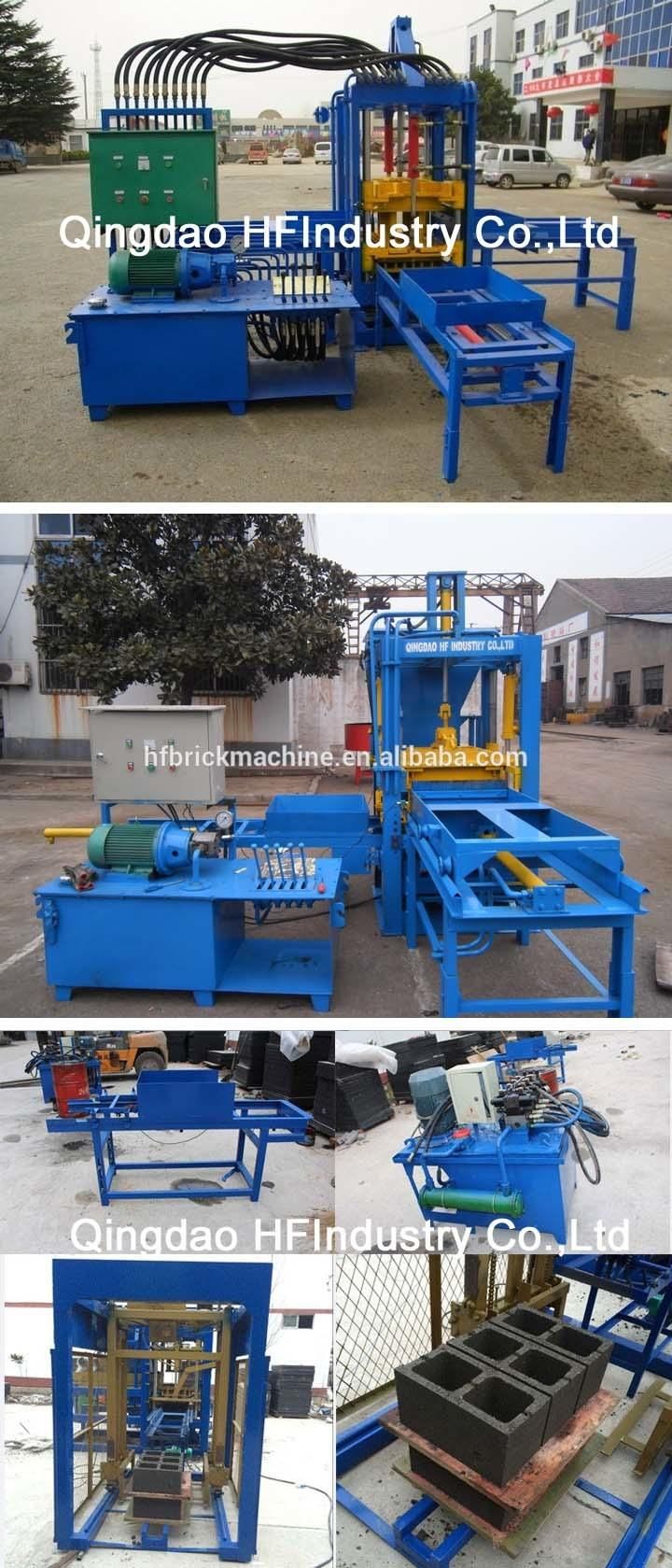 Qt3-20 Semi Automatic Hydraulic Concrete Cement Sand Interock Paving Block Making Machine