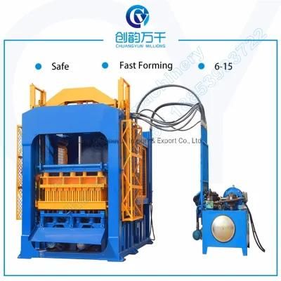 Qt6-15 Full Set Hydraulic Automatic Concrete Cement Block Making Plant for Bangladesh