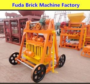 Wheel Movable Concrete Brick Making Machine Without Pallet