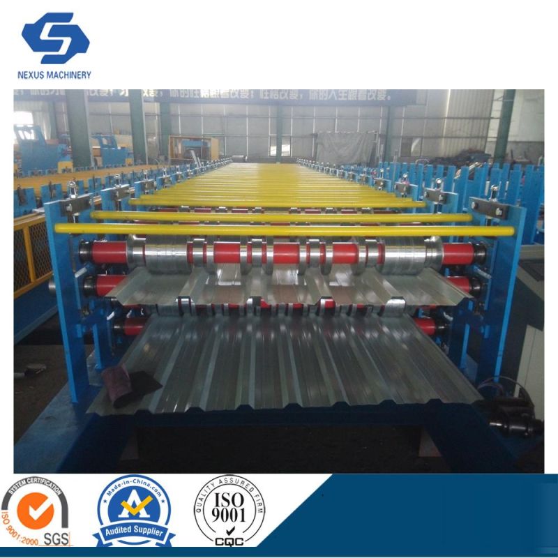 Double Layer Metal Roofing Sheet Color Steel Plate Roll Forming Machinery for Sale