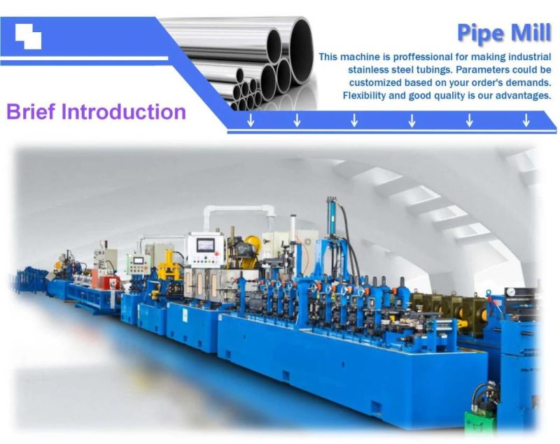 Food Grade SS304 Water Pipe Mill Iron Tube Forming Machine