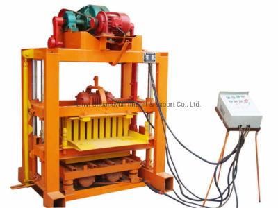 Qtj4-40 Manual Three Phase Electric Cement Concrete Hollow Block Making Machine Zambia