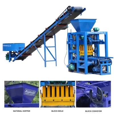 Qt4-26 Semi Automatic Hollow Concrete Block Machine Price List