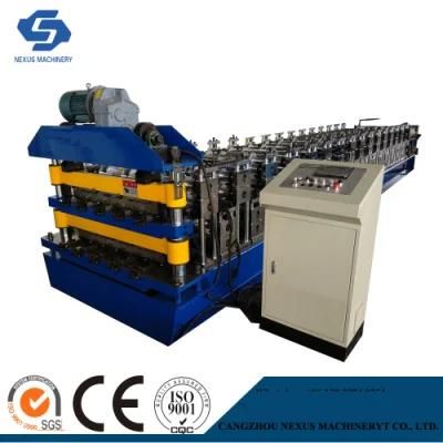 Double Layer Guide Pin Roof Panels Roll Forming Machine with Curving Machine