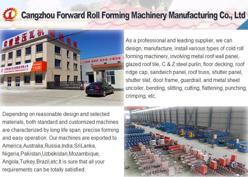 China Forward Main Channel Roll Forming Machine