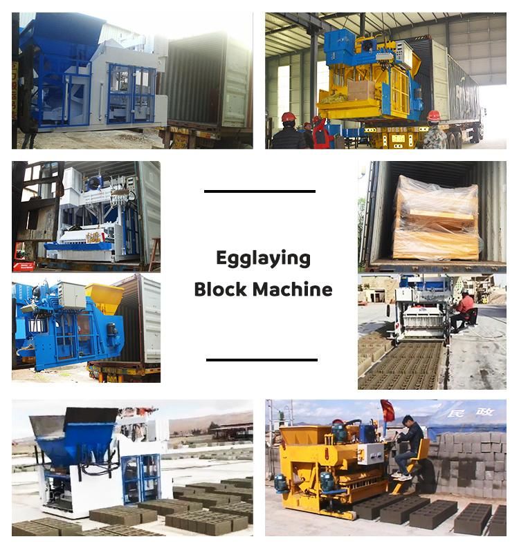 Automatic Mobile Concrete Hollow Block Cement Brick Making Machine Egg Laying Block Machine