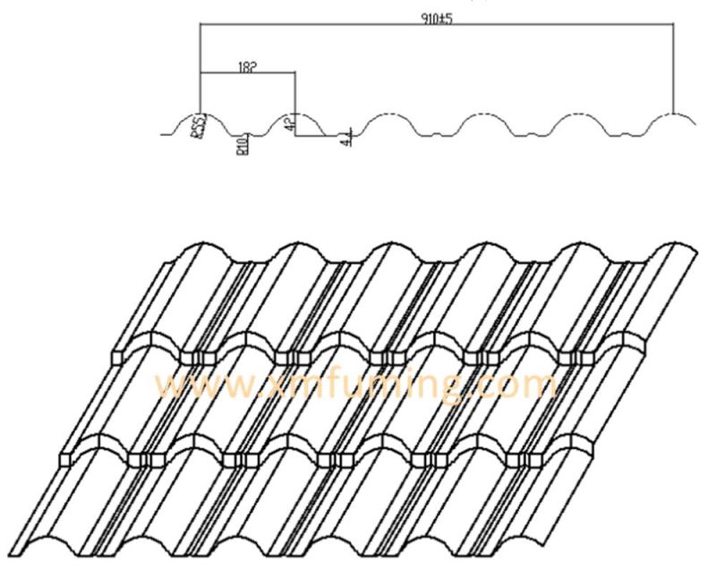 Gear/Sprocket, Gear Box or Toroidal Worm Roll Tile Forming Machine