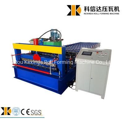 Hebei Xinnuo Russia Type C18 Zinc Roofing Sheet Roll Forming Machine to Brazil