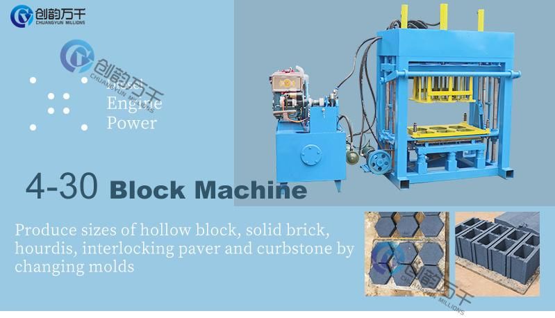 Qt4-30 Concrete Soild Block Mold Making Machine Interlock Brick Making Machines