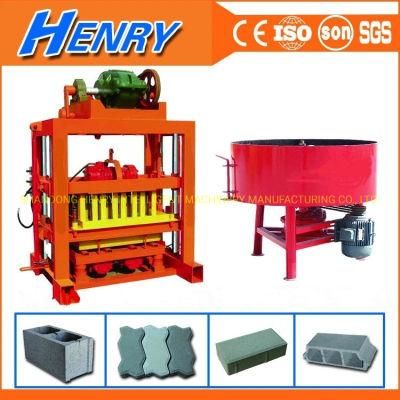 Low Investment Block Business Qtj4-40 Paver Block Moulding Machine Brick Machine Concrete Hollow Brick Machine Factory Price