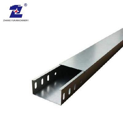 Galvanized Perforated Steel Cable Tray Cold Roll Forming Production Machinery