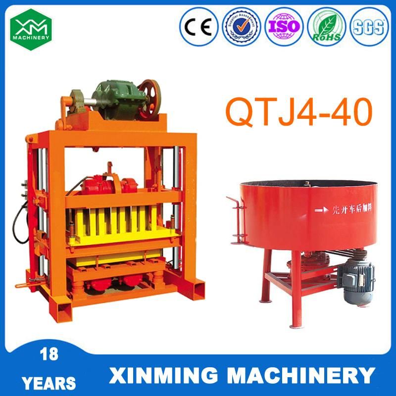 Xinming Qtj4-40 Soil Hollow Brick Making Machine Paver Block Making Machine Construction Machinery with New Design