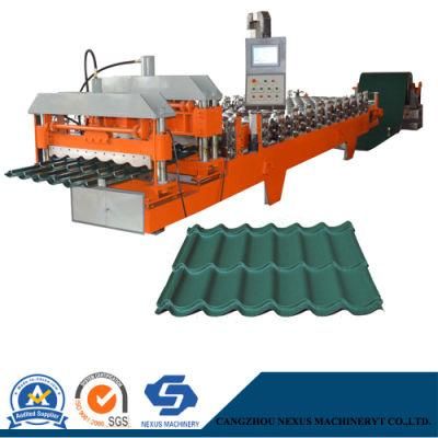 1100mm Russia Type Glazed Steptile Roofing Panel Roll Forming Machine
