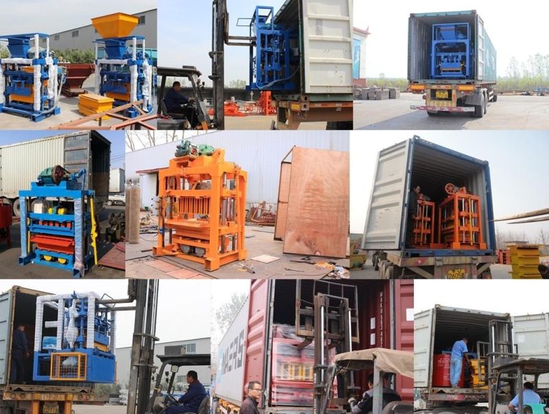 Qt4-24 Semi Automatic Cement Hollow Block Machine Paver Brick Making Machine From China Supplier