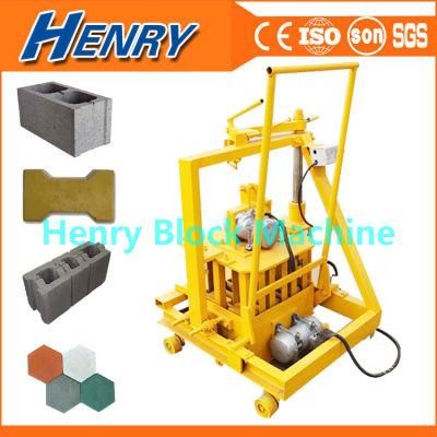Qmr2-45 Manual Mobile Cement Hollow Block Machine Brick Machine for Sale