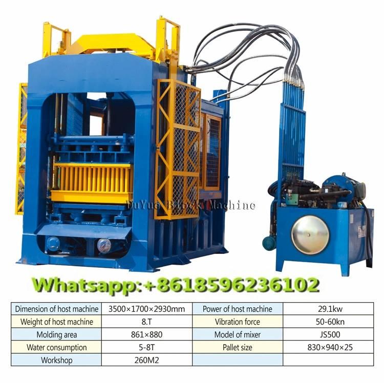 Qt6-15 Hollow Block Compressor, Concrete Brick Machine, Concrete Block Making Machine, Block Forming Machine, Hydraulic Pressure