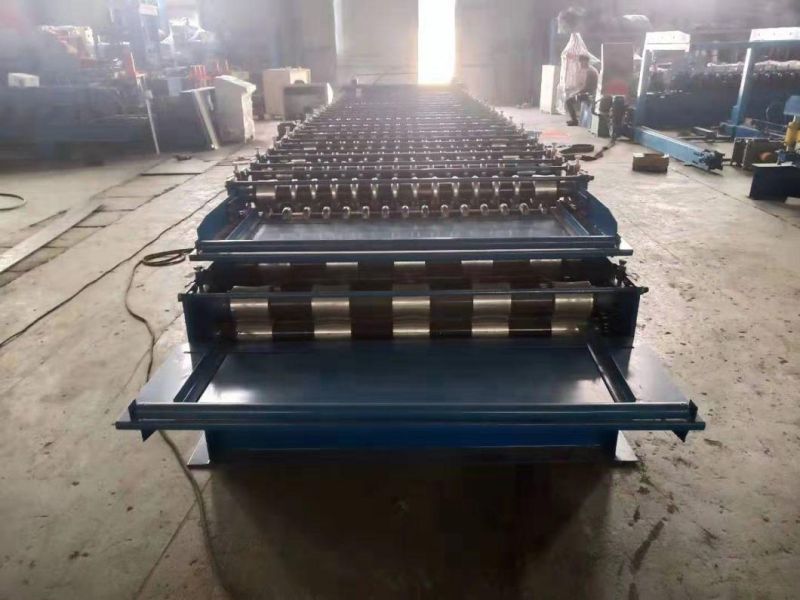 Structure Materials Double Steel Trapezoidal Corrugated Roof Panel Roll Forming Machine