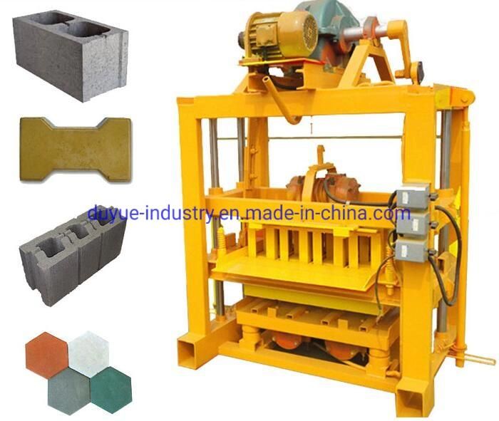 Africa Hot Sale Qtj4-40 Concrete Block Machine Interlocking Pavement Brick Molding Machine in Tanzania