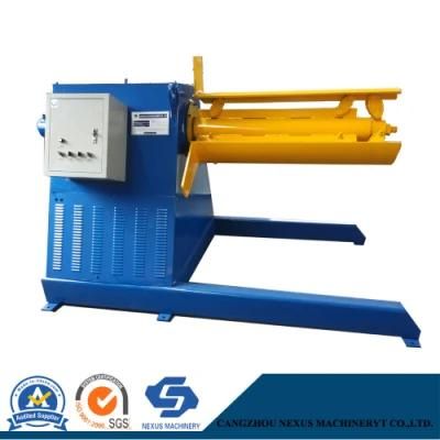Full-Automatic Steel Coil 8 Ton Hydraulic Decoiler / Uncoiler with Coil Car