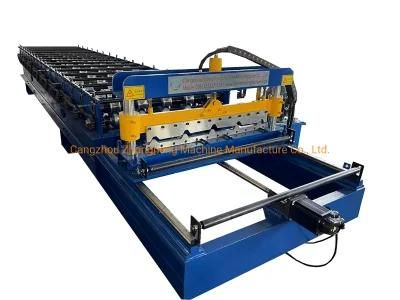 High Speed No Stop Cutting Accurate Corrugated Roof Wall Panel Tile Making Roll Forming Machine