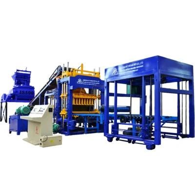 Qt10-15f Auto Hydraulic Press Grass Paving Block Making Machine Concrete Block Maker Cement Brick Making Machine Price