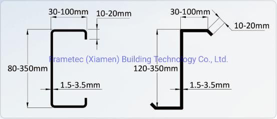 Automatic Strong Gearbox Drive 2 in 1 Steel C Z Purlin Roll Forming Machine CNC Full Automatic China Factory Wholesale