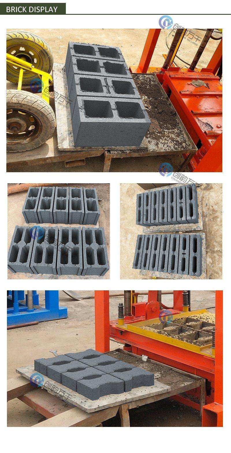 Small Manual Qt 4-40 Diesel Engine Block and Brick Making Machine