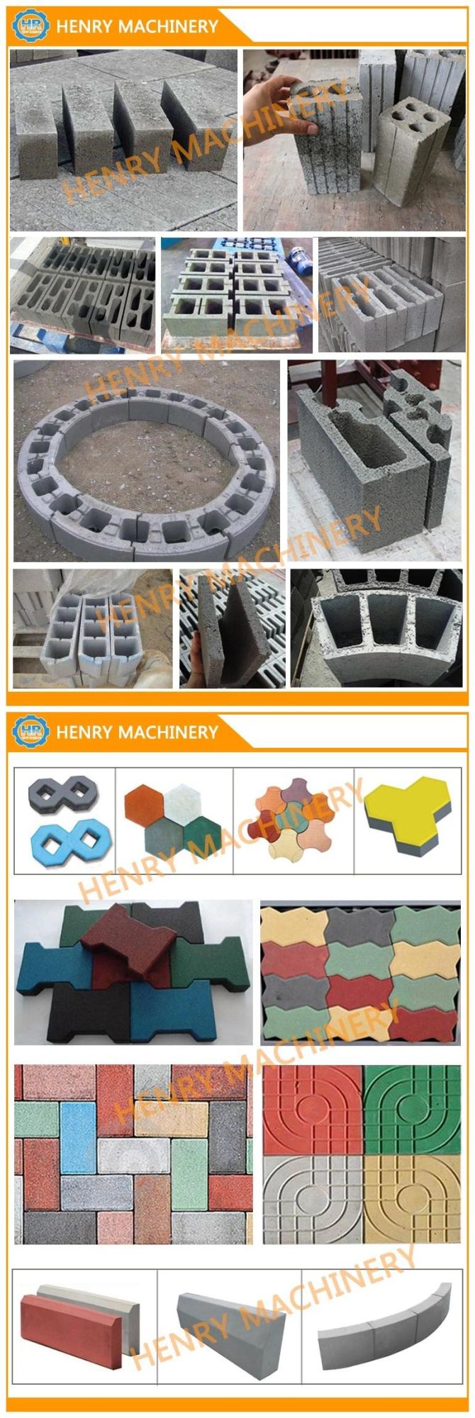 Qt6-15 High Quality Fully Automatic Hydraulic Concrete Hollow Block Machine Cement Paver Machine Curbstone Making machine Line