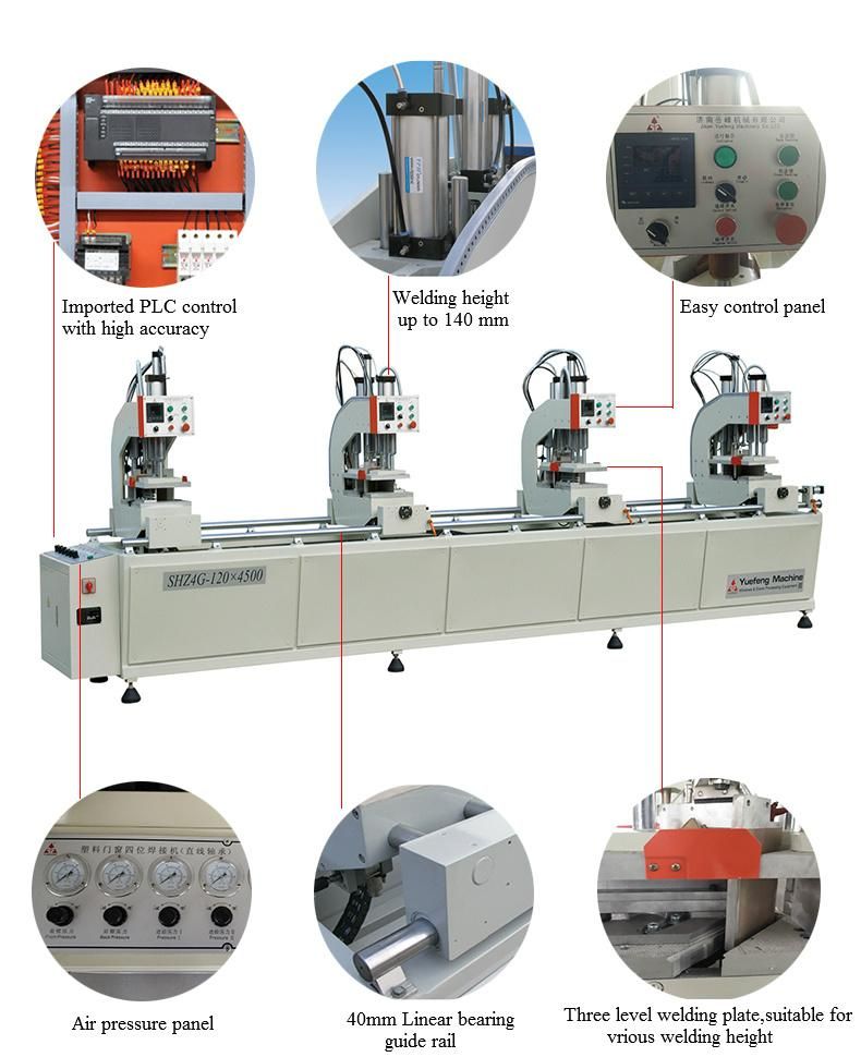 Four Head PVC Window Making Machine for UPVC Window Welding