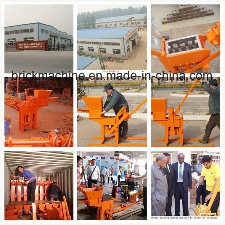 Hr1-30 Low Cost Manual Mobile Clay Brick Making Machine