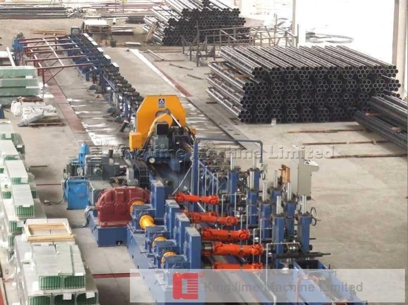 High Frequency Welded Pipe Mill Line with Metal Plate Straightener Machine Blanking Line