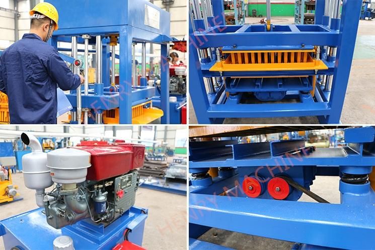 Diesel Engine Concrete Hydraulic Concrete Block and Brick Making Machine in Africa