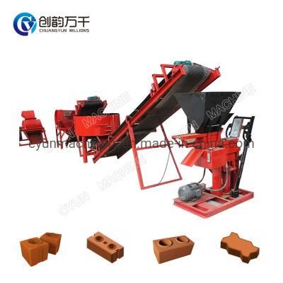 Cy2-25 Semmi Automatic Clay Interlocking Brick and Hydraform Block Machine with Hydraulic System