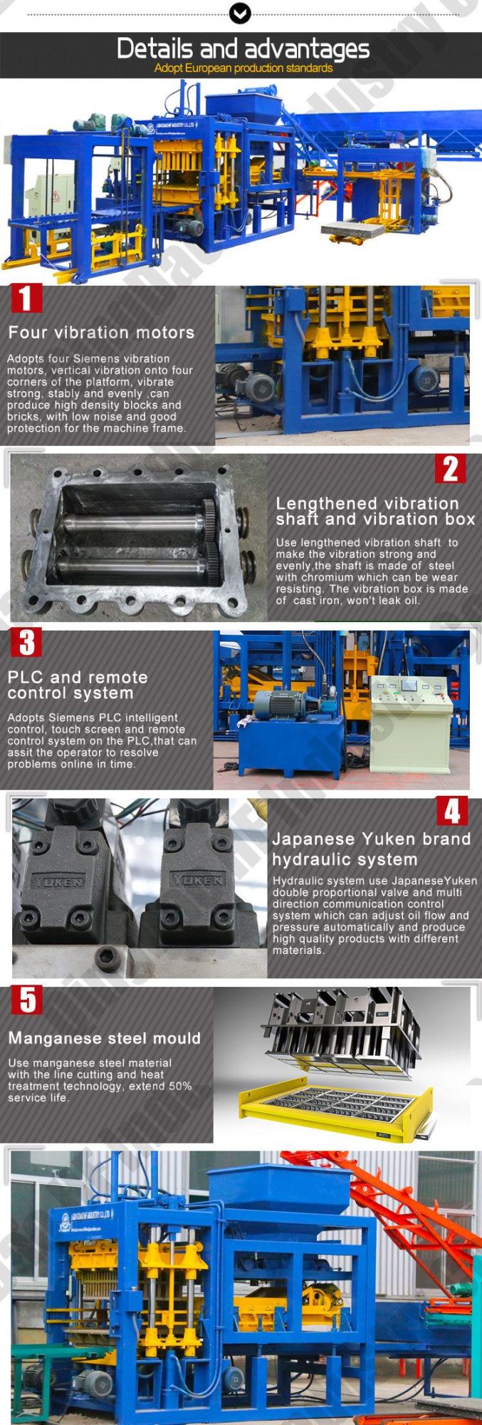 Qt8-15 Cement Block Making Machine Paving Brick Machine