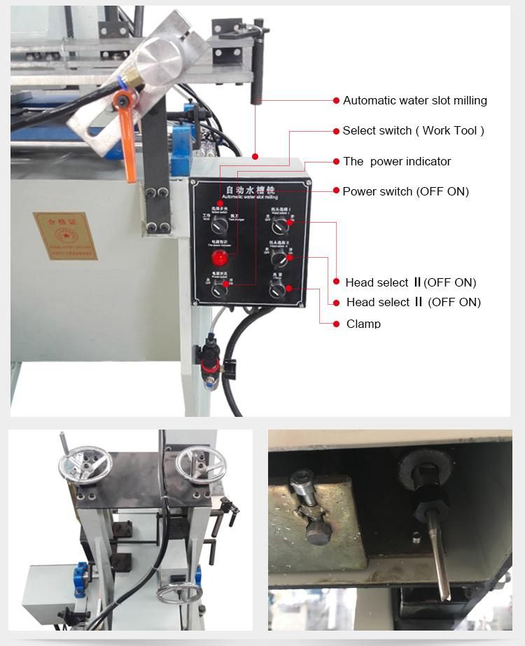 Three-Axis Fast PVC Door and Window Drain Milling Machine