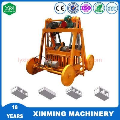 Factory Price Qmy4-45 Easy Move Concrete Cement Hollow Soild Pavement Block Making Machine for Construction Materials