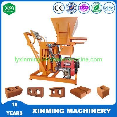 Wide Used Xm2-25 Perforated Clay Brick Making Machine Manual Soil Block Machine in Africa